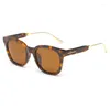 Gafas de sol WENLCCK Retro Cuadrado Polarizado para Mujeres Hombres Elegante Marco Grande Estilo Coreano UV400 Protección Streetwear Sombra Gafas