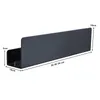 Bathroom Shelves Black Bathroom Organizer Shelf With Hooks Aluminum Kitchen Decoration Shelves On Wall Shower Storage Rack Wall Mount 231124