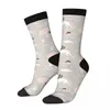 Men's Socks Harajuku A Windy Day Basketball Greyhound Whippet Sighthound Dog Polyester Middle Tube For Unisex Non-slip