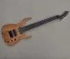 7 Strings Natural Wood Color Electric Guitar with HH Pickups Offer Logo/Color Customize