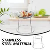 Dinnerware Sets Stainless Steel Griddle Seafood Tray Holder Display Shelves Dish Rack Pizza Accessory Foods