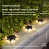 Solar Garden Lights Outdoor 6 LED Grundvattentät underjordisk avkänningslandskap för gräsmatta uteplats