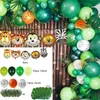 Andra evenemangsfestartiklar 109 st Safari Animal Balloons Garland Arch Kit Jungle Party Supplies Favors Kids Boy Birthday Party Baby Shower Gifts 230425