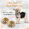 Dog Bowls matare Designer Dog Bowls and Placemats Set Diskmaskin Safe Food Grade Non-Skid BPA-MALAMINE Hållbar EVA-utfodring med FU DHQE1