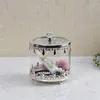 Opslagflessen Noordse glazen pot jarry sieraden cosmetische container snoep kristallen pottenkruidtafel Organisator Home Decoratie ornamenten