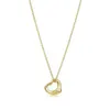 Designermärke TIFFAYS 925 Sterling Silver Love Series Populära Diamond Clavicle Necklace Valentines Day Gift