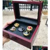 Anillos de racimo 2004 2008 Lucha libre Entretenimiento Salón de la fama Equipo Campeones Campeonato Anillo Conjunto con caja de madera Fan Hombres Niño Regalo Dro Dhuno