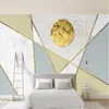 Fondos de pantalla personalizados PO grandes murales 3D línea abstracta figura geométrica fondo autoadhesivo decorar pintura impermeable