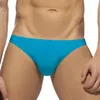 Cuecas masculinas cuecas sexy algodão roupa interior respirável calcinha de cor sólida u convexo bolsa lingerie bulifting escroto