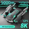 Droni 2023 Nuovo Drone 8K 5G GPS Professionale HD Fotografia aerea Evitamento degli ostacoli Elicottero a quattro rotori RC Distanza 5000M Giocattoli Dron