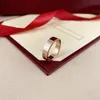 Luxe designer ring mode afdrukken brief ringen voor man of vrouw titanium stalen band liefde ring sieraden aanbod