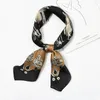 Scarves Spring Neckwear For Women Luxury Small Silk Scarf Vintage Elegant Square Bandana Female Soft Foulard 70 Cm