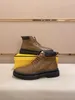 Wintry Brand Hommes Monolith Bottines en cuir brossé Lumière en caoutchouc Semelle à crampons Martin Bottines en cuir noir Gentleman Moto Boot EU38-44 avec boîte