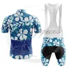 Racing Sets Bicicleta Hawaiian Men Cycling Jersey Set Summer MTB Race Bicycle Clothing Short Sleeve Ropa Ciclismo Outdoor Riding Bike Wear