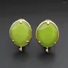 Boucles d'oreilles pendantes 10 paires plaqué or boucles d'oreilles connecteurs Linkers rose rouge vert pierre de jade pour les femmes bijoux à bricoler soi-même faisant des résultats