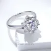 Bague de fiançailles pour femmes, bijoux fins en or brillant certifié IGI D-Vvs2, rond, taille brillant, diamant cultivé en laboratoire, 1Ct