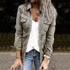 Women's Jackets Denim With Fur Black Jean Mid Length Shirt Coat Fashion Slimming Solid Women 230424