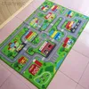 Baby Rugs Playmats 80x120cm Play Mats Green Car Road Développement de tapis Crawl Tapis pour enfants Toys éducatifs pour enfants jeu Soft Floor