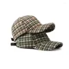 Ball Caps Outdoor Baseball Cap Männer Hut Plaid Hard Top Frauen Sonnencreme Panama Sport Visier Hüte