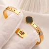 Premium Love Armband 18k Gold Armreif Luxus Mode Brief Stahl Stempel Armband Designer Schmuck Accessoires Hochzeit Party