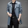 Vestes pour hommes 2023 Plus Taille 8XL Hommes Long Trench Coat Automne Printemps Costume Col Designer Business Casual Marque