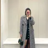 Cappotto lungo giacca a vento jacquard nuovo fiore vecchio autunno e inverno Accessori hardware di qualità di fascia alta Mostra temperamento sottile