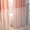 Curtain Custom Princess Wind Pink Lace Girl Heart Bedroom Wedding Room Powder Shade Small Fresh High-end