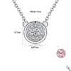 Pendentif Colliers XB2V Designer Mignon Ours Haut de gamme S925 Sier Mode coréenne Femmes Micro-Set Zircon Collier Chaîne Collier Bijoux Dro Dh32G