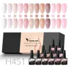 Nail Gel 12pcs/Kit Rubber Base Coat jelly semi venalisa gel divel polish polish coat coak soak of uv led band box vip gift 231124