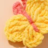 Pinces à cheveux de bébé faites à la main pour filles, accessoires de cheveux en laine au Crochet papillon pour enfants, jolies épingles à cheveux pour nourrissons