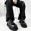 Toppkvalitet unisex 2023 våren ny fritid brittisk stil svart höjda små läderskor för kvinnor skor