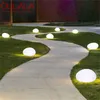Lampy trawnikowe Oulala Outdoor Solar Lights Nowoczesne kreatywne kamienie lampa ogrodowa LAMP LED Wodoodporny IP65 dla domu Q231125