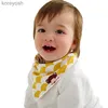 Нагрудники отрыжка ткань ребенок ест ребенка слюна полотенце дети скрытая пряжка двойной печатный хлопок треугольный шарф нагрудник на заказ ОптоваяL231125