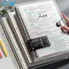 Anteckningar Diary A5 B5 A4 Transparent Loose Leaf Binding Notebook Core Cover Magazine Planner Office Supplies