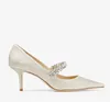 Lady Sandals Pumps Patent Leather Bing Pump 65mmのかかと豪華なクリスタルストラップ先の尖ったつま先オーレリークラシックスタイルの結婚式のパーティードレスハイヒール