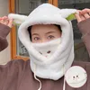 Winter fashion cute bear hat scarf one girl warm everything winter cycling mask ear cap three-piece set Korean version of winter popular wear