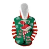 Men's Hoodies Oversized Men Women Pullovers Christmas 3D Hooded Chic Clothing Outdoor Sweater Red Funny Reindeer Jumper Streetwear Y2k Tops