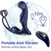Wibratory wibrator analny samiec prostaty masażer penis penis penis pierścień opóźnienie wytrysku wtyczka wtyczka jądra stymulator sex zabawka dla mężczyzn para 231124