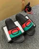 Interlocking G slide sandal Designer Rubber Slipper 655265 Women's Striped Flat Sandals Italy Luxurys Summer Pool Slippers For Men