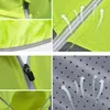 Велосипедные рубашки Топы ROCKBROS Велосипедные жилеты Светоотражающий жилет безопасности Велосипедная спортивная одежда Открытый бег Дышащий трикотаж для мужчин Женщин Велосипедное ветровое пальто 231124