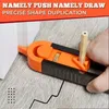 Professional Hand Tool Sets Profile Scribing Accurate Contour Gauge Ruler Locking Clip For Shape Gauges Multifunctional Drop