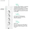 Prise de câble d'alimentation WiFi Tuya multiprise intelligente prise ue prises USB surveillance de la consommation contrôle indépendant à distance par Google Home AlexaL231125