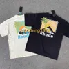 Franska nischdesigner kläder mode kläder tees hip hop tshirts rhude sommar kokosnöt träd racing t-shirt månsken tropics korta ärm streetwear toppar