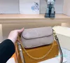 Kadın Messenger Çanta Cüzdan Orijinal Deri Zincir Crossbody Çantalar Klasik Lüks Leydi Çanta Tote Çanta