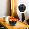 Dinnerware Sets Bowl Japanese Style Miso Mini Imitation Porcelain Soup Lids With Cover Ramen Delicate