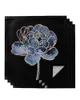 Столовая салфетка синий цветок абстрактный арт салфет