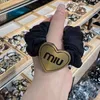 Alloy Love Miu Peach Heart Women's Letter Heart Shaped Diamond Street nummer American Hot Diamond Four Corners Foreign Style