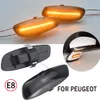 2 Stuks Dynamische Auto Zijmarkeringslicht Voor Peugeot 207 308 408 3008 5008 Rcz Sequentiële Led Richtingaanwijzer blinker Lichten