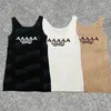 Croped Tanks Top T Shirts Women Letter Knits Tee Sticked Sport Topps Sleeveless Woman Vest Clothes