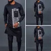 Mens Tracksuits African Men Dashiki Long Sleeve 2 Piece Set Traditionell Africa Clothing Rands Suit Male Shirt Pants Suits M4XL 230424